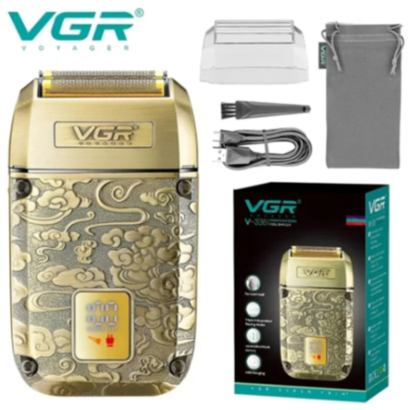 VGR V336 Shaver Professional USB Razor Rechargeable Beard Trimmer Digital Display Shaver Electric Trimmer 8500 RPM Shaver for Man632143814039061110