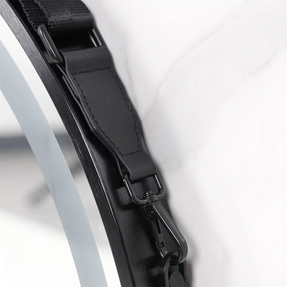 مرآة حمام LED بقطر 24 بوصة مع إضاءة، مرآة تجميل دائرية قابلة للتعتيم، مضادة للضباب، عالية الوضوح63146078003842114