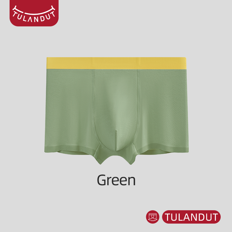 TULANDUT Comfortable Men's Boxer Briefs Green63315514412545112
