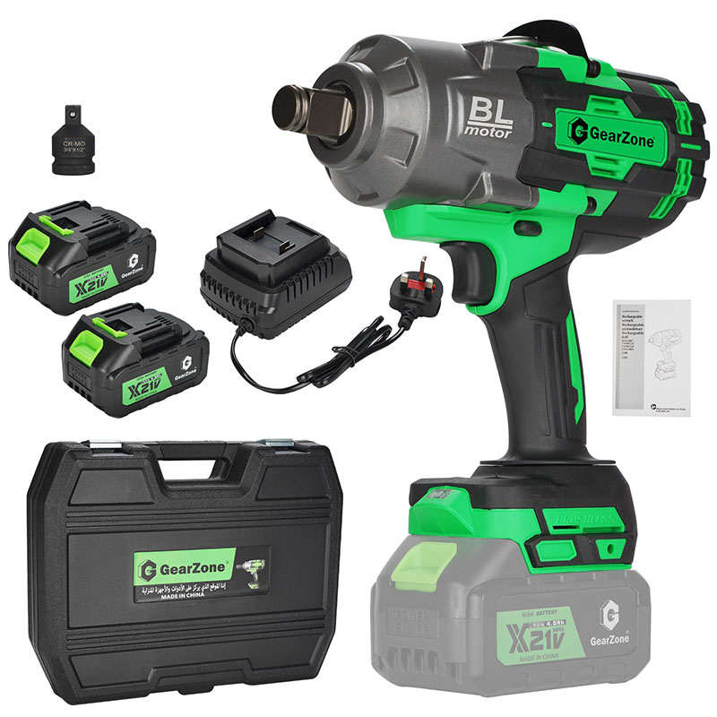 GearZone® 3/4" Cordless High-Power Impact Wrench, 2000 N.m, Two Batteries63624610937985110