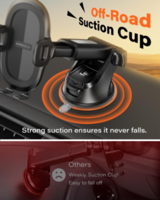  Car Phone Holder Car Holder Mobile Universal 360 Mobile Stand for Car Dashboard Windshield Compatible for 4.7-6.8 iPhone 15/14/13 series Samsung and More63557222747651112