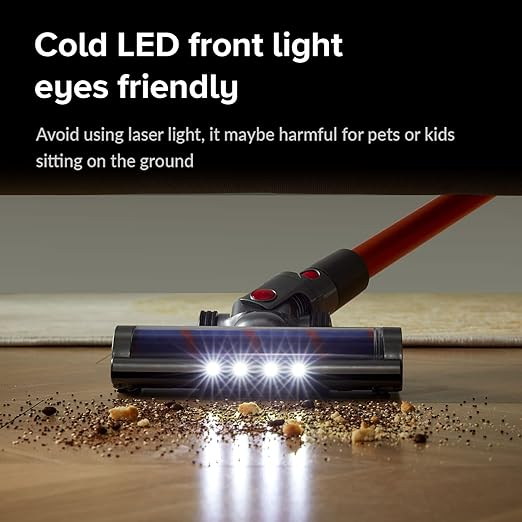AIRBOT Cordless Vacuum Cleaner, Stick Vacuum with 27Kpa Powerful Suction, 250W Up to 45mins Runtime, LED Display, Lightweight Handheld Vacuum for Hard Floor Carpet (Hypersonics Pro)62885030708609114