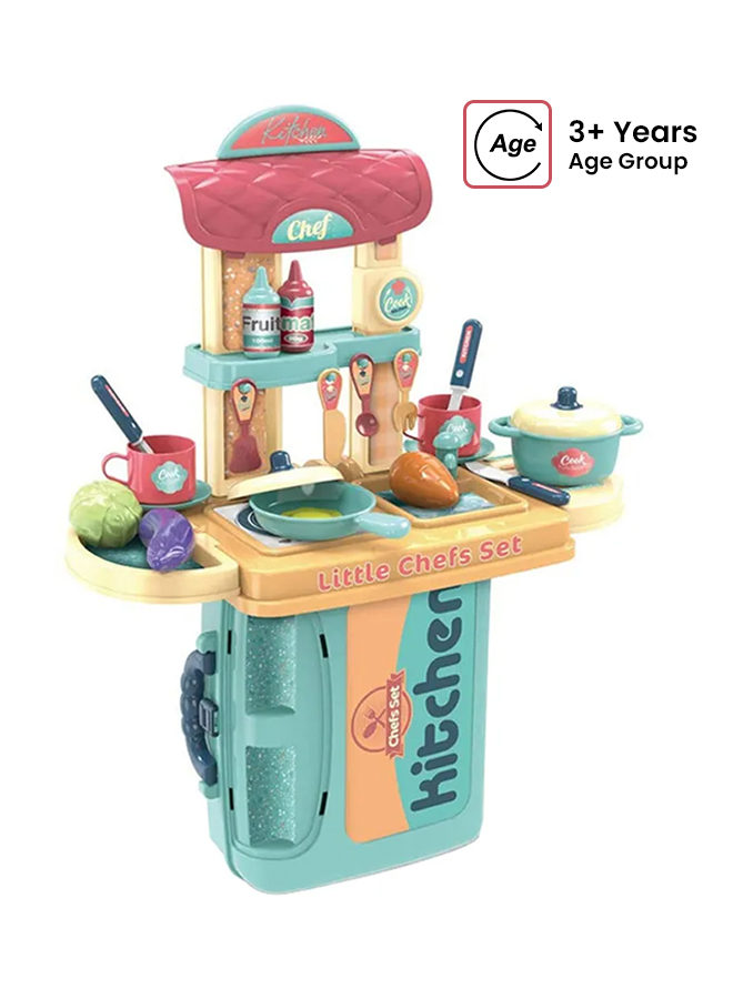 3-In-1 Kitchen Play Set Kids Kitchen Cooking Kitchen Toys with Realistic Pretend Play Toys WCP005763681104419073110