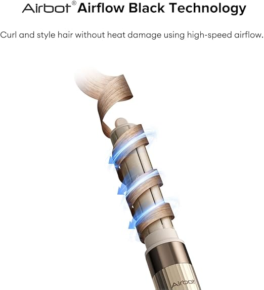 Airbot Hyperstyler &Dryer Hair Straightening Set with Styler and Wrap, Professional Hair Tools for Curly Hair, Gold.62884872150787114