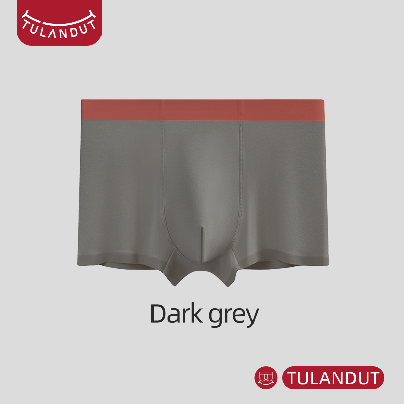 TULANDUT Comfortable Men's Boxer Briefs Dark Grey633159218323231119