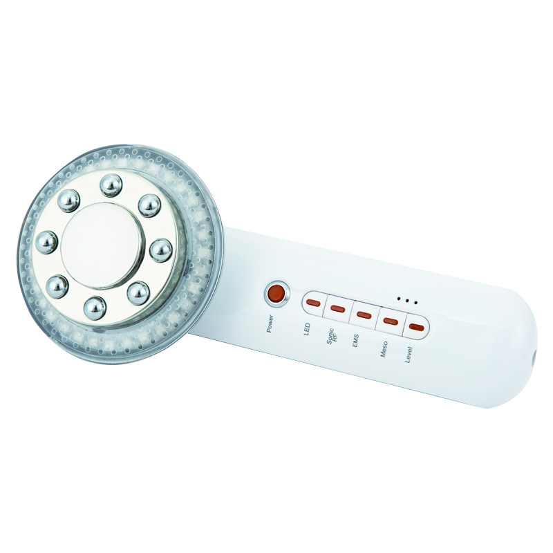 RES Full-Body Contouring & Skin-Tightening Device – 0.8 MHz Ultrasonic Cavitation, RF, EMS, Red & Blue LED for Face & Body – Apple White63081121683843112