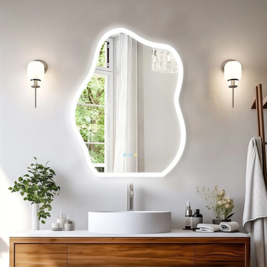 Cloud Shape LED Bathroom Mirror Irregular Dimmable Wall Vanity Mirrors HD63123983103105111