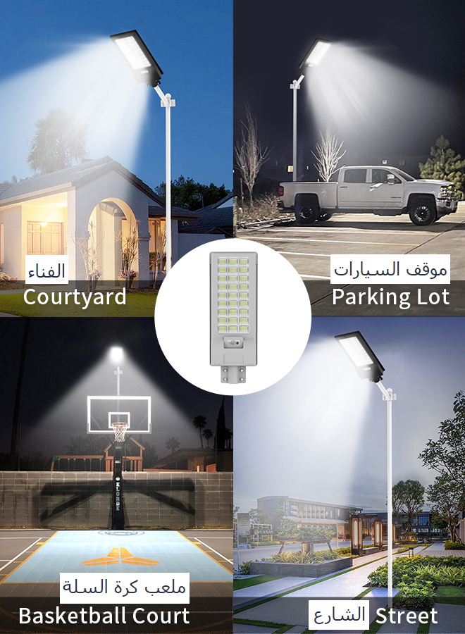 Outdoor Solar Street Light Motion Sensor Waterproof IP65 LED Floodlight Remote Control Patio Yard Garage FT-18300-263680897548033114