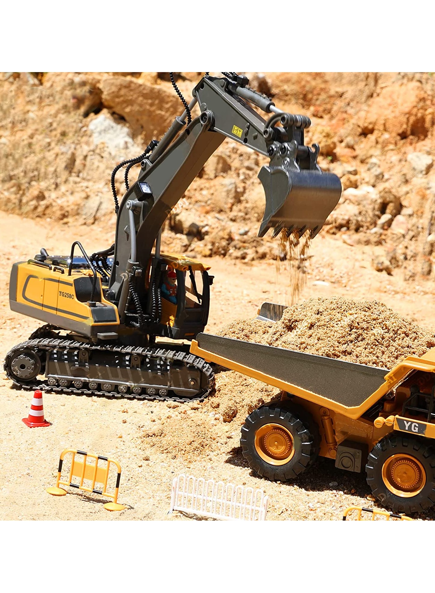 Remote Control Excavator Toys for Above Old Boys Best Gift Ideas Rechargeable RC Construction Excavators Digger Vehicles Engineering Toys NB-012863680718613122113
