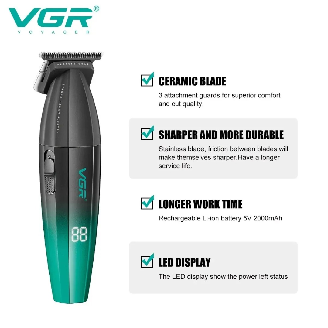 ماكينة حلاقة شعر VGR V906 ماكينة قص شعر لاسلكية ماكينة قص شعر احترافية ماكينة حلاقة كهربائية 9000 لفة في الدقيقة ماكينة قص شعر للرجال63225498013699113