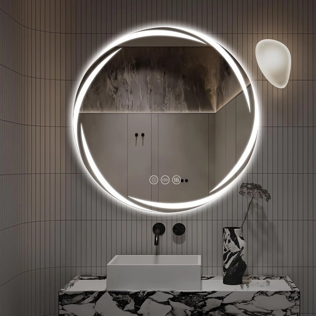 Labella 23.6" Illuminated Bathroom Wall Mirror Round LED Vanity Makeup Mirror Stepless Dimming631927575892511127
