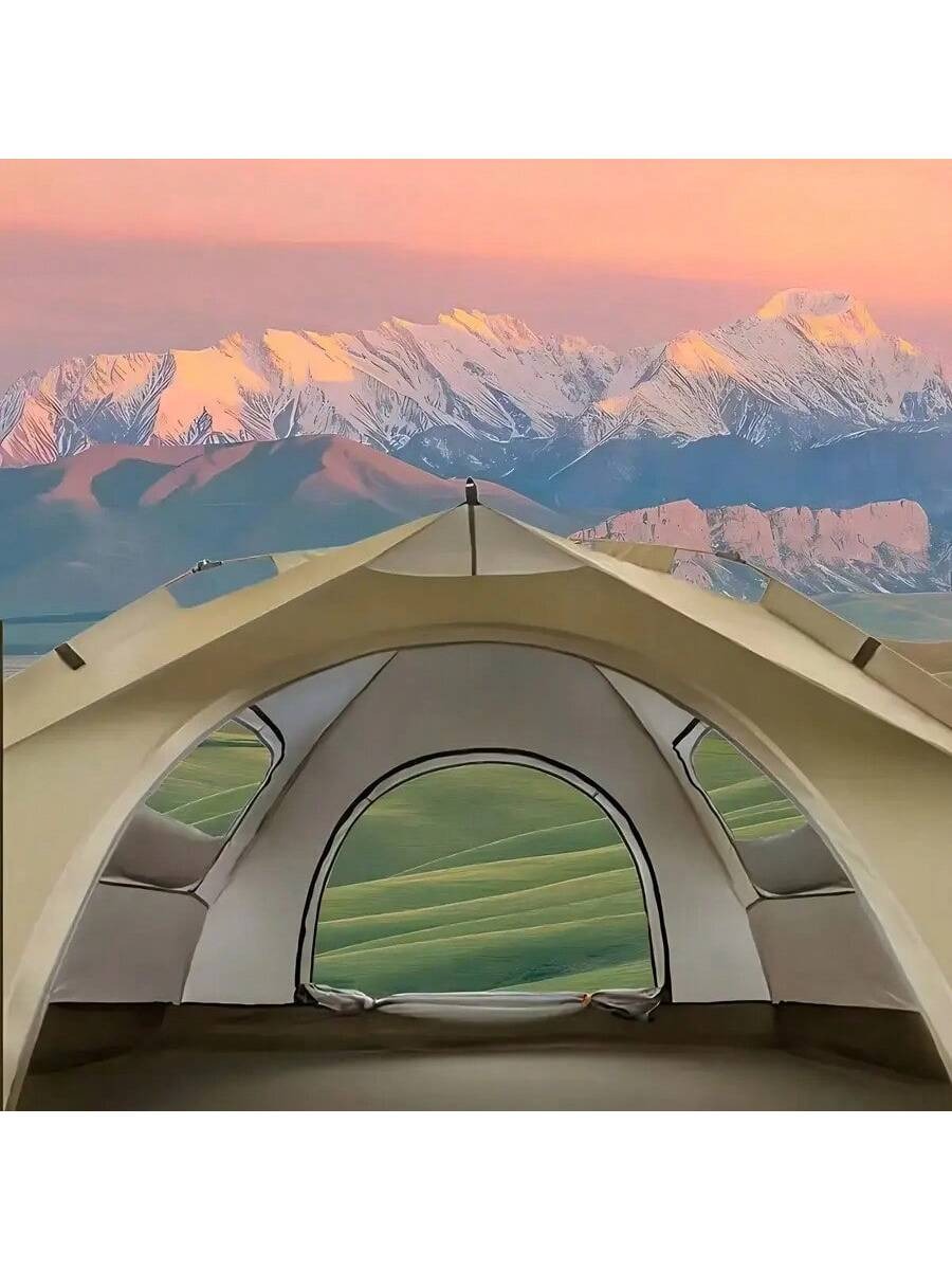 Tent for camping with canopy for 3 to 4 people (delivery distribution)63602807257090110