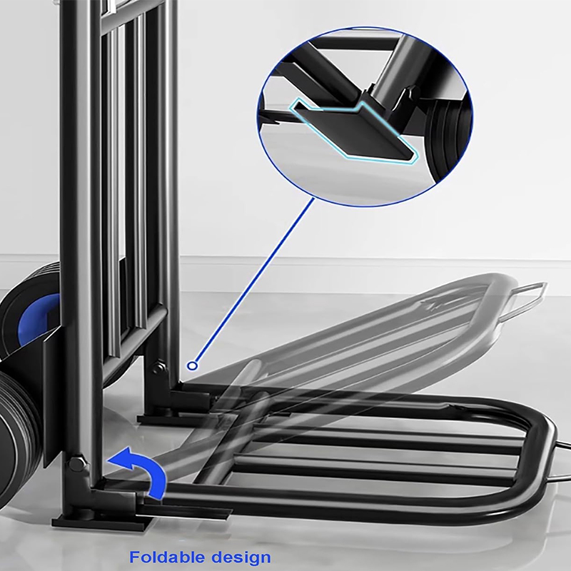 Heavy Duty Dolly,Portable Fold Up Dolly,2 Wheels Collapsible Luggage Cart with 3 Elastic Ropes for Moving Travel Shopping63525882389251113