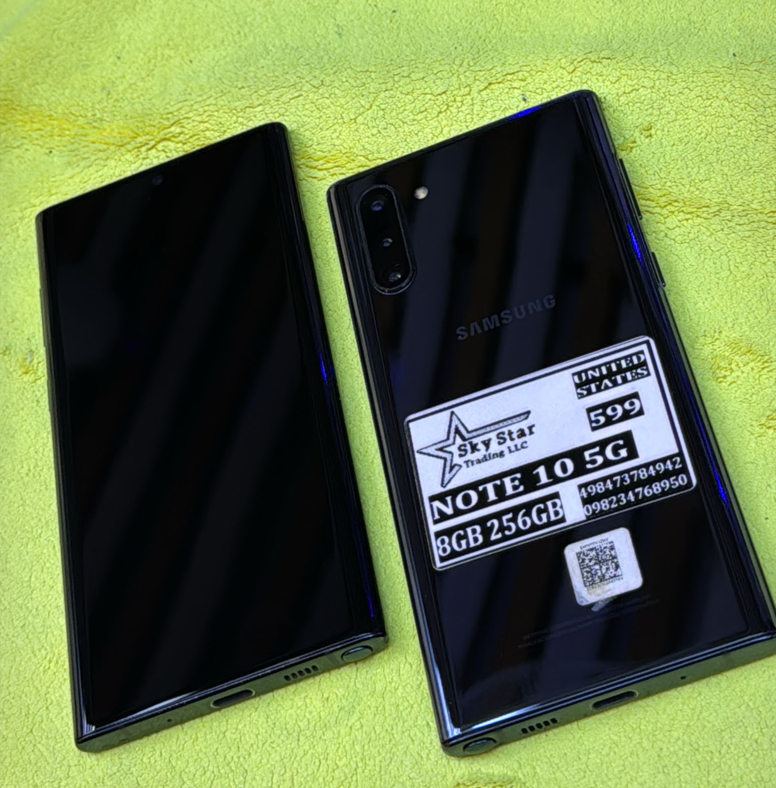 سامسونج جالكسي نوت 10 5G، أسود، 8 جيجابايت رام + 256 جيجابايت روم، إصدار الولايات المتحدة64093119685761110