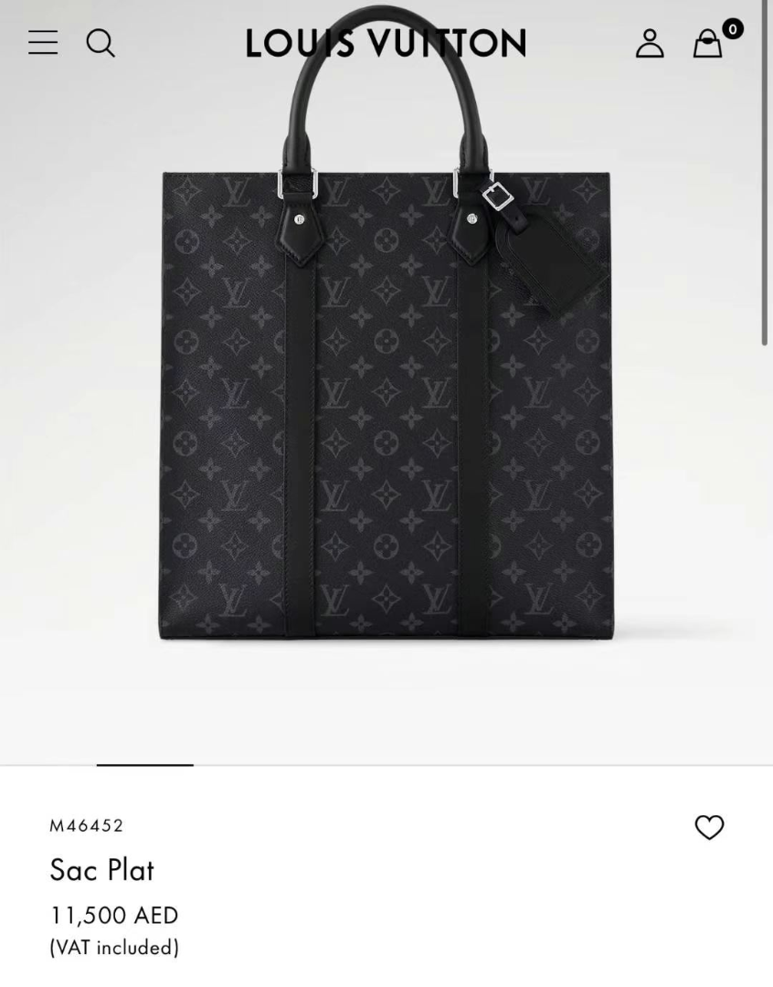 Louis Vuitton Sac Plat Tote – Monogram Eclipse | 95% New | Full Set63228058224641113