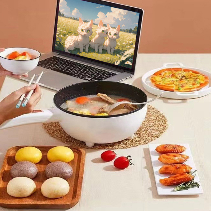 Electric Cooker Multi-Function All-in-One Non-Stick Electric Hot Pot Rice Cooker Noodles Pot Steak Ramen Family Gift Dorm Essentials 6666010263680485478913112