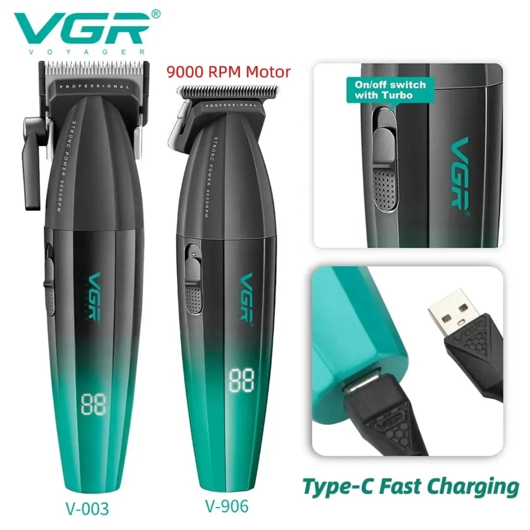VGR V906 Hair Clipper Cordless Hair Trimmer Professional Hair Cutting Machine Electric 9000 Rpm Haircut Clipper for Men 63225498013699111