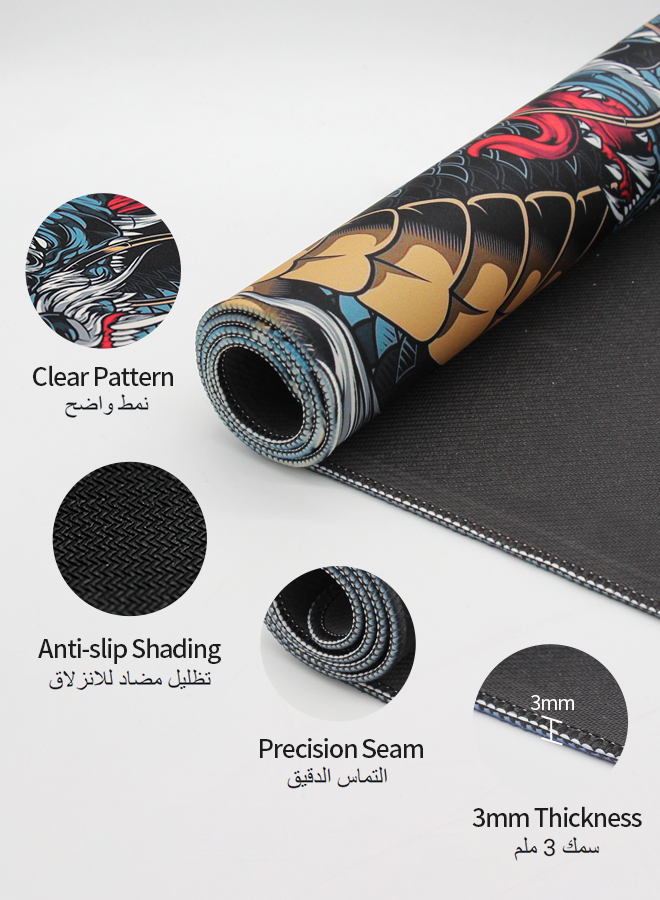 900*400*3mm Large Mouse Pad Extended Mouse Pad Non-Slip Rubber Base Gaming Mouse pad Office Desk Mat Desk Pad Smooth Cloth Surface Keyboard Mouse Pads Dragon LZ-07763526030161538114