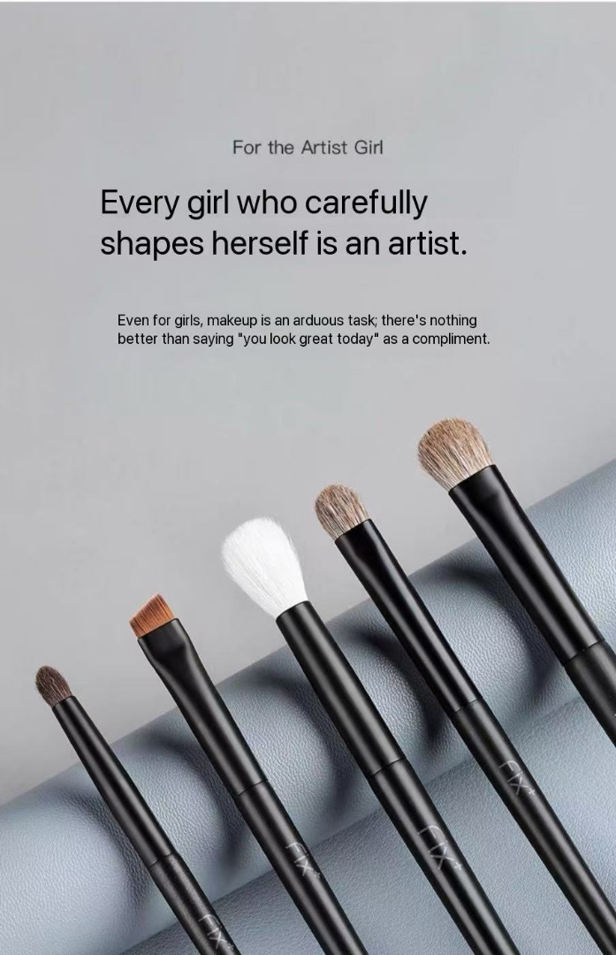 5-piece Eyeshadow Brush Set: Soft Pony Hair Eye Makeup Portable Tools632254547901461112