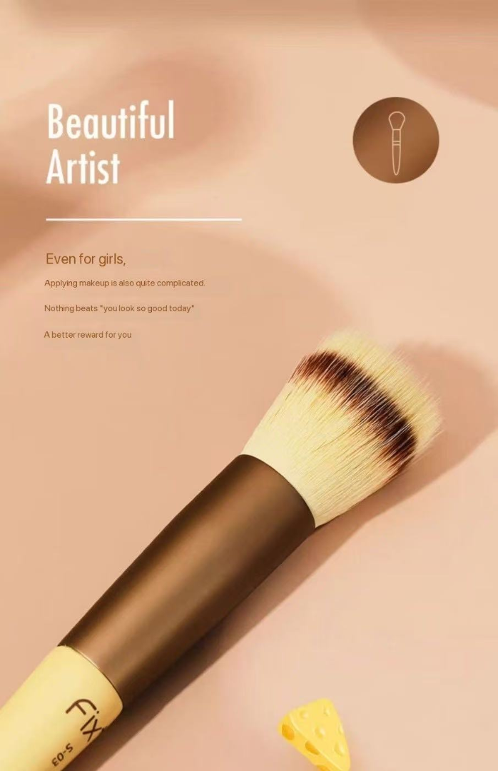 Beauty Butter Cheese S-03 Makeup Brush: Stippling Brush & Blush Brush, Natural, Even & Multi-functional63226189021954118