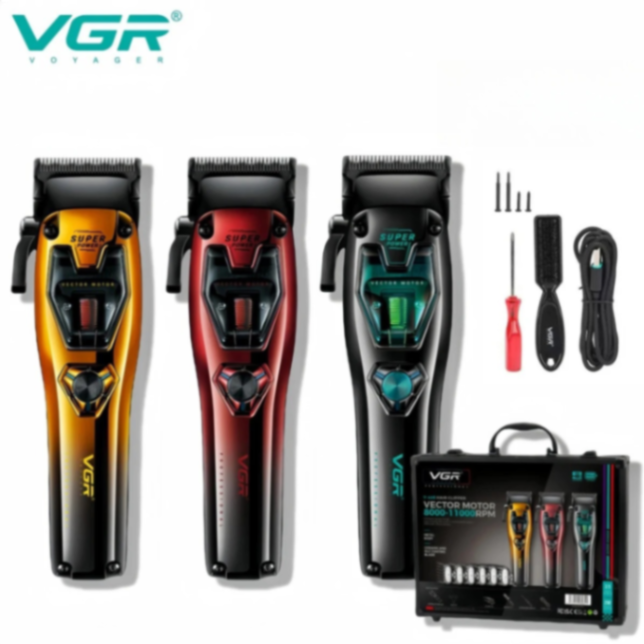 VGR V668 Trimmers 11000 RPM Professional Hair Cutting Machine Vector Motor Barber Trimmers Adjustable Electric Trimmers for Men 63148324343170110