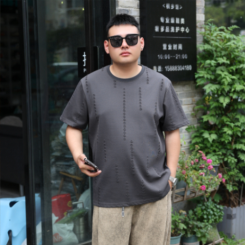MOAIKA   Fashionable and comfortable loose round   neck short     sleeve summer casual T-shirt         Gray63499818230402118