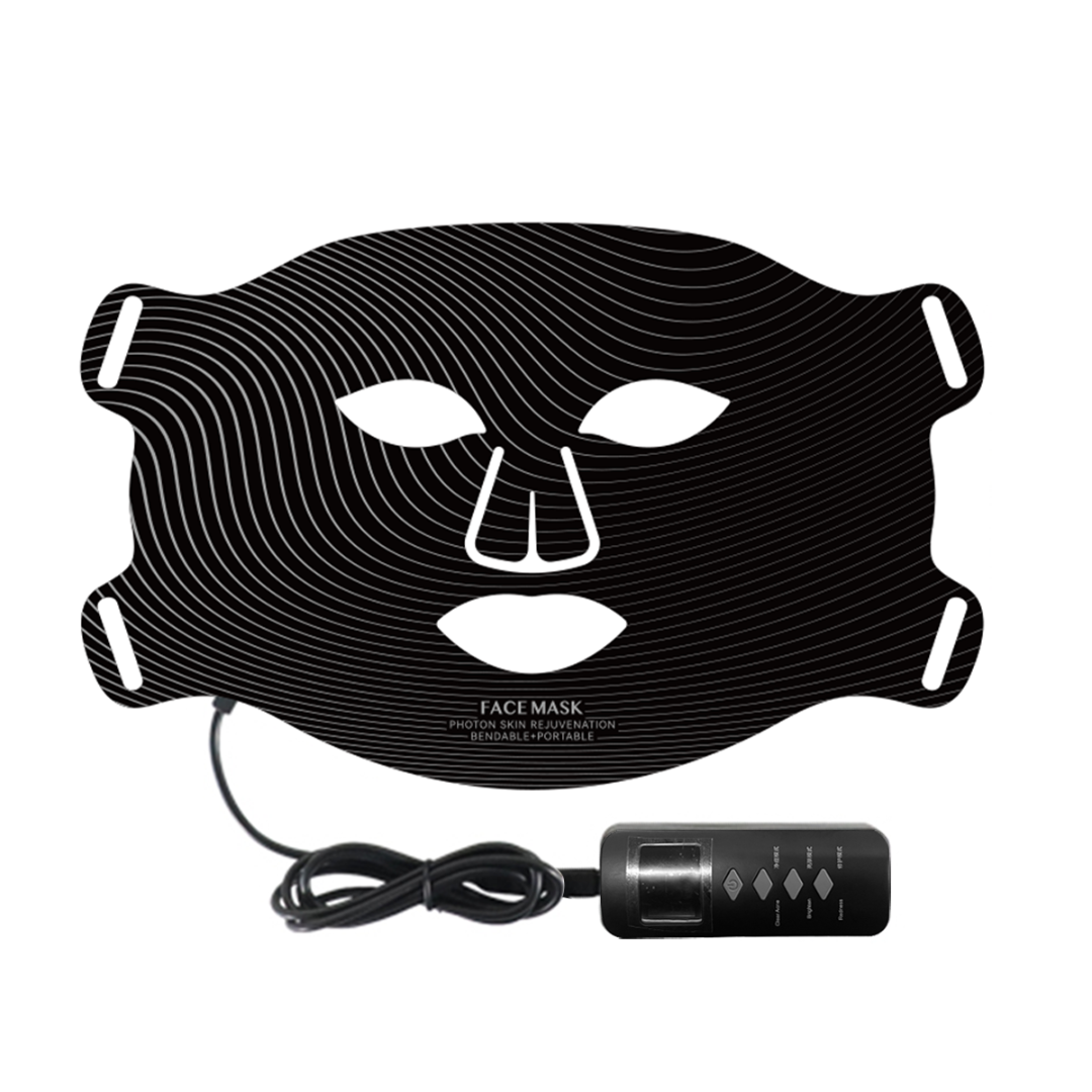قناع الوجه العلاجي بالضوء الأحمر LED - 6 أطوال موجية حمراء/زرقاء/صفراء/أشعة تحت حمراء لتفتيح البشرة، وعلاج حب الشباب والوقاية من التجاعيد - مؤقت قابل للتعديل من 10 إلى 30 دقيقة63081209227907111
