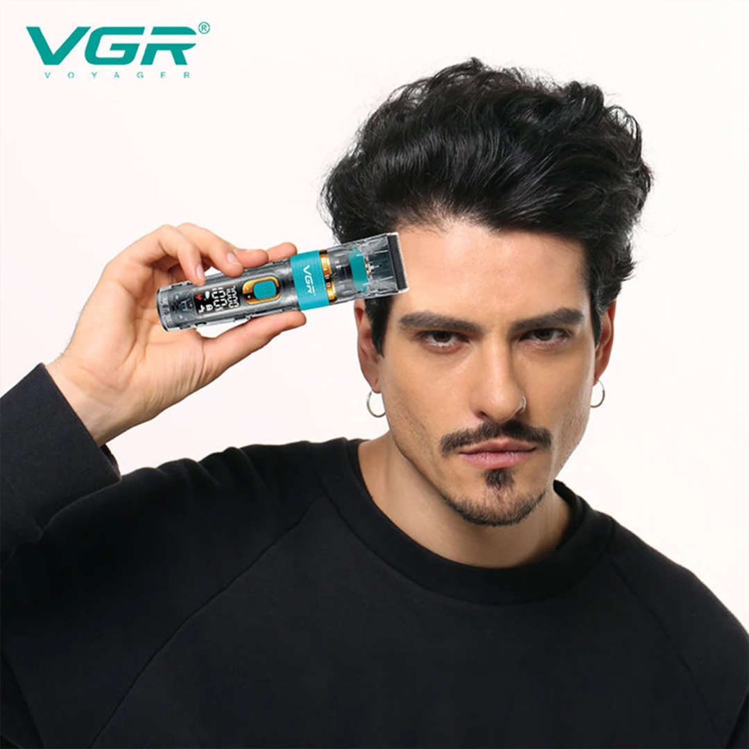 ماكينة حلاقة الشعر الشفافة الجديدة VGR 695، ماكينة تشذيب الشعر للتنظيف العميق63214689959683113