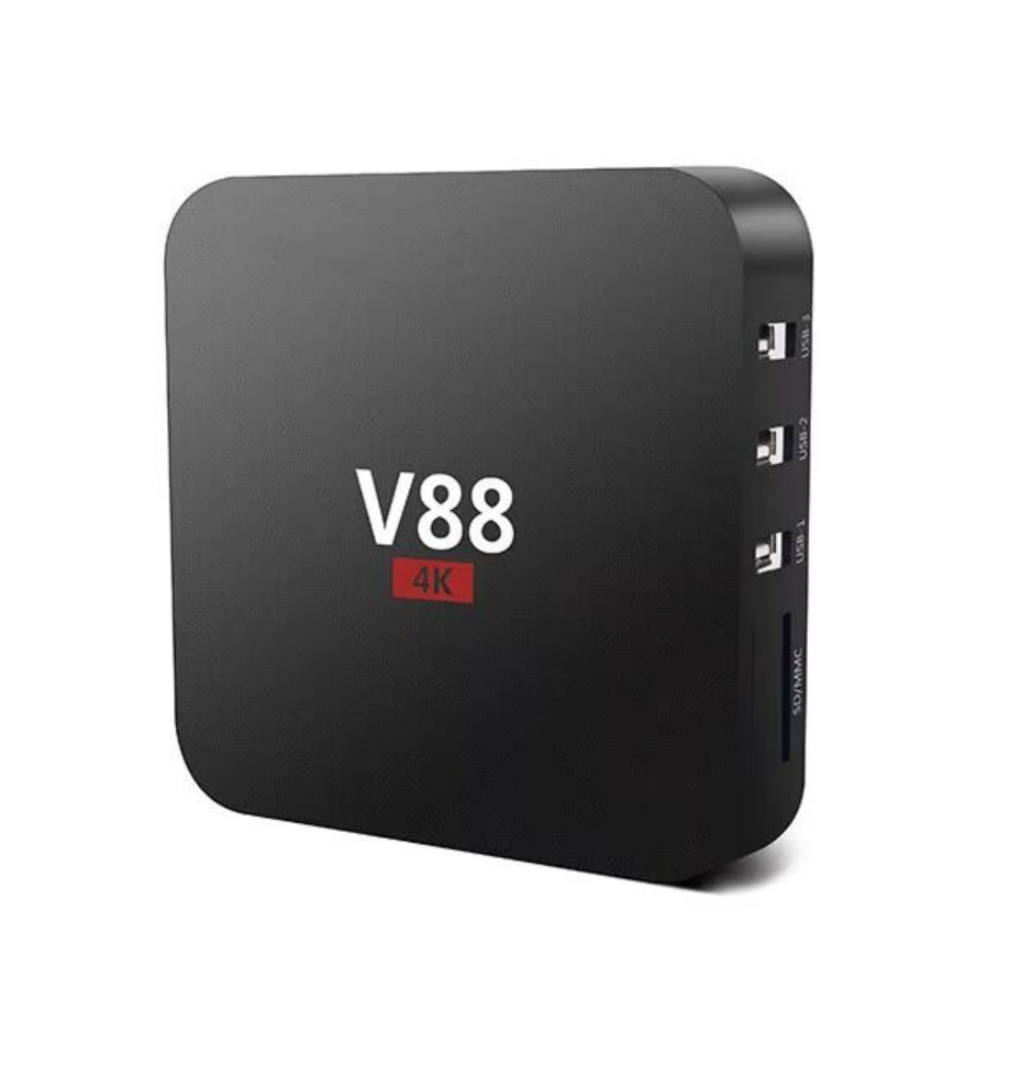 صندوق تلفاز أندرويد V88 نظام تشغيل 7.1، 1 جيجابايت + 8 جيجابايت، معالج رباعي النواة Amlogic S905L يدعم 4K، صندوق وسائط ذكي متعدد المهام63238562112897110