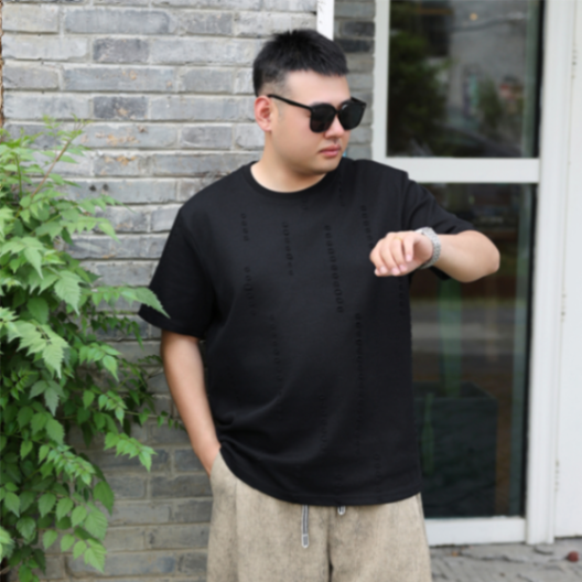 MOAIKA   Fashionable and comfortable loose round   neck short     sleeve summer casual T-shirt         Black63499456963329112