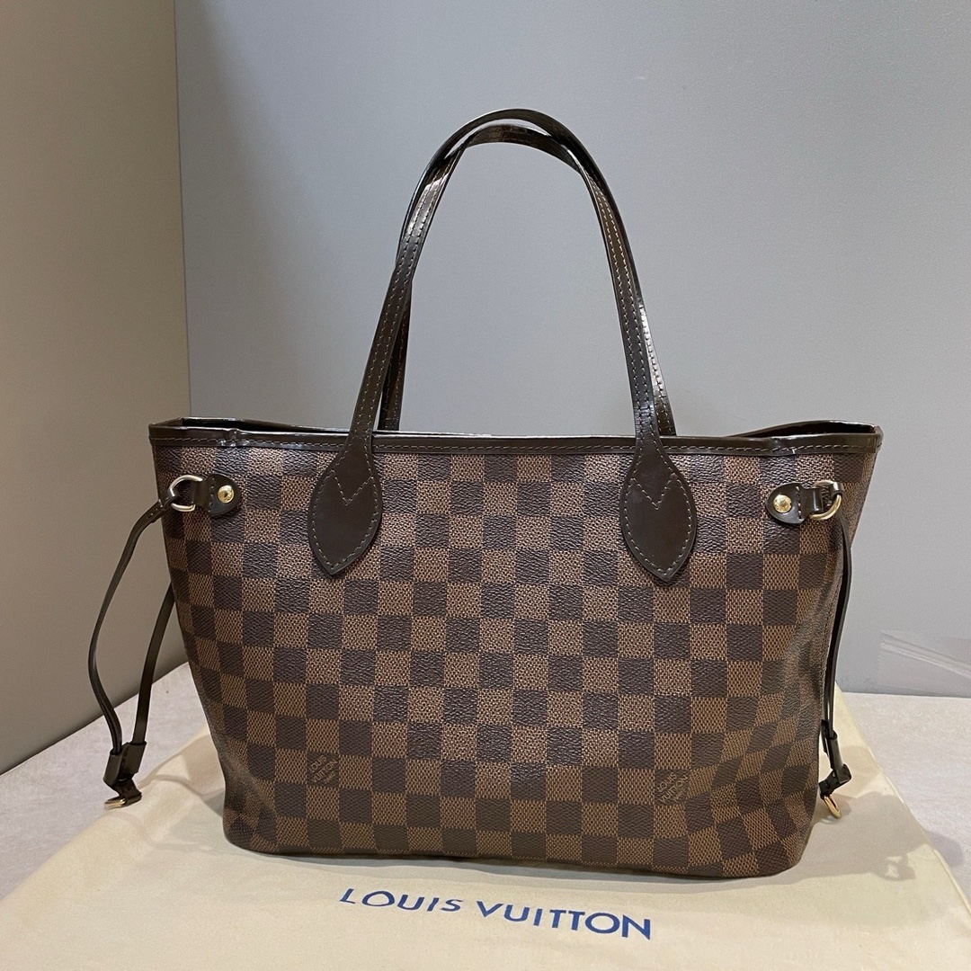 LV/Louis Vuitton Neverfull MM con estampado de damero 29*21*12