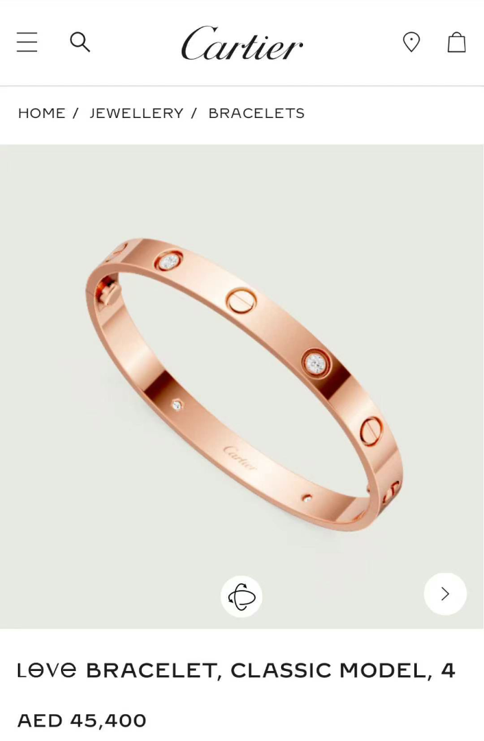 Cartier LOVE Bracelet – 4 Diamonds | 18K Rose Gold | Excellent Condition63228110315137111