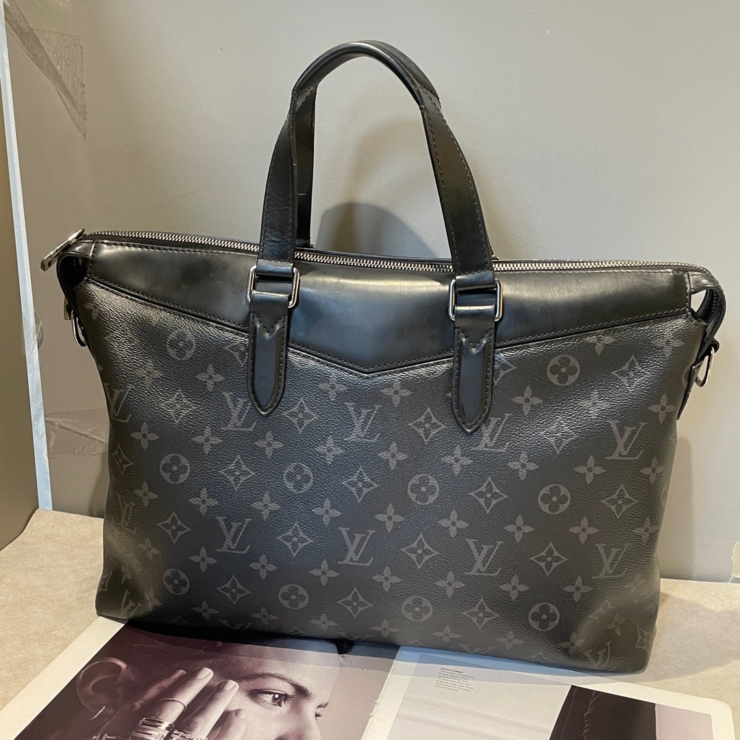 LV/Louis Vuitton Black Monogram Handheld Briefcase64313180965763113