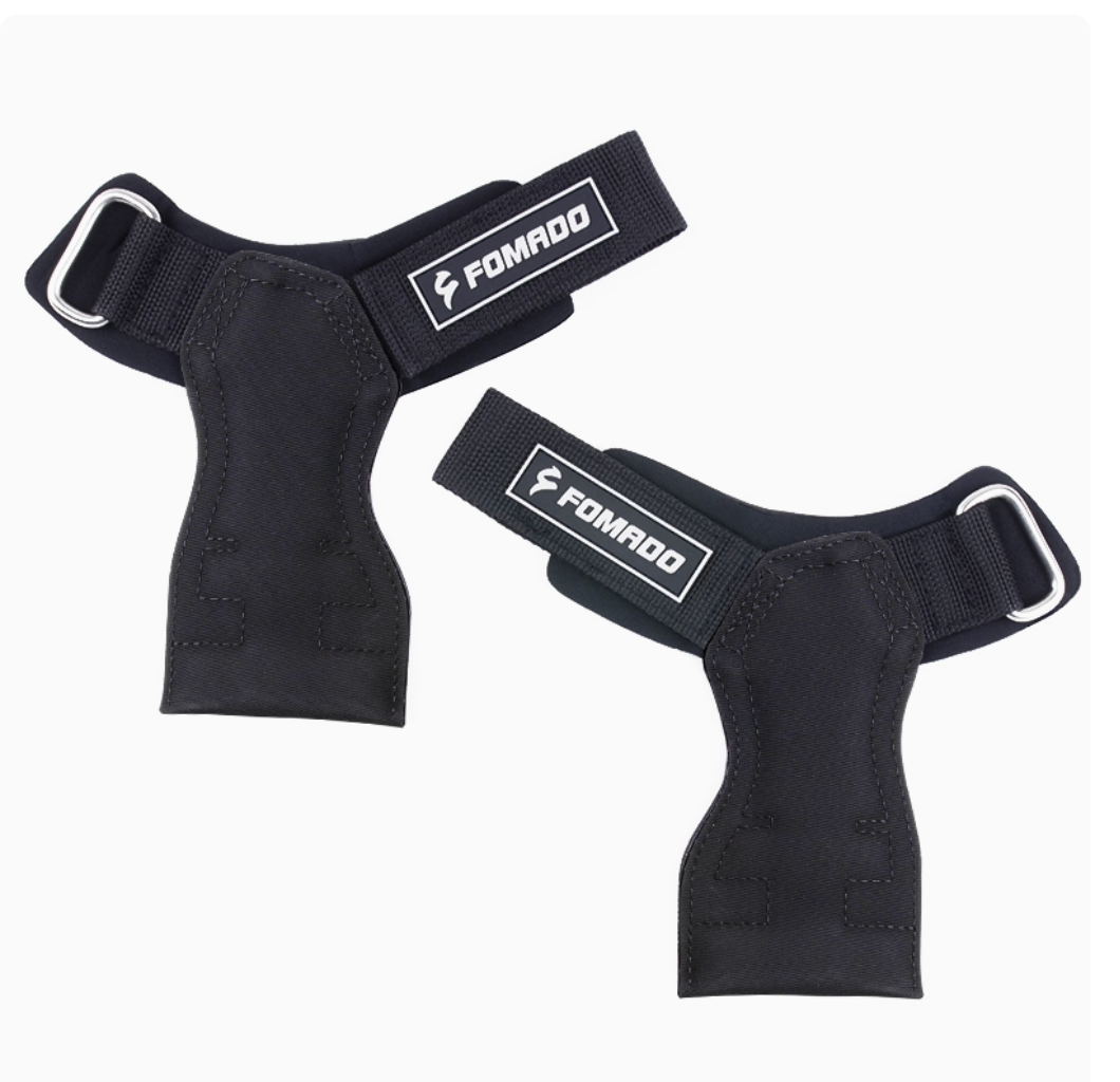 FOMADO Deadlift Assist Belt for Men and Women Fitness Gloves Grip Belt Wrist Guard Black63268728626690118