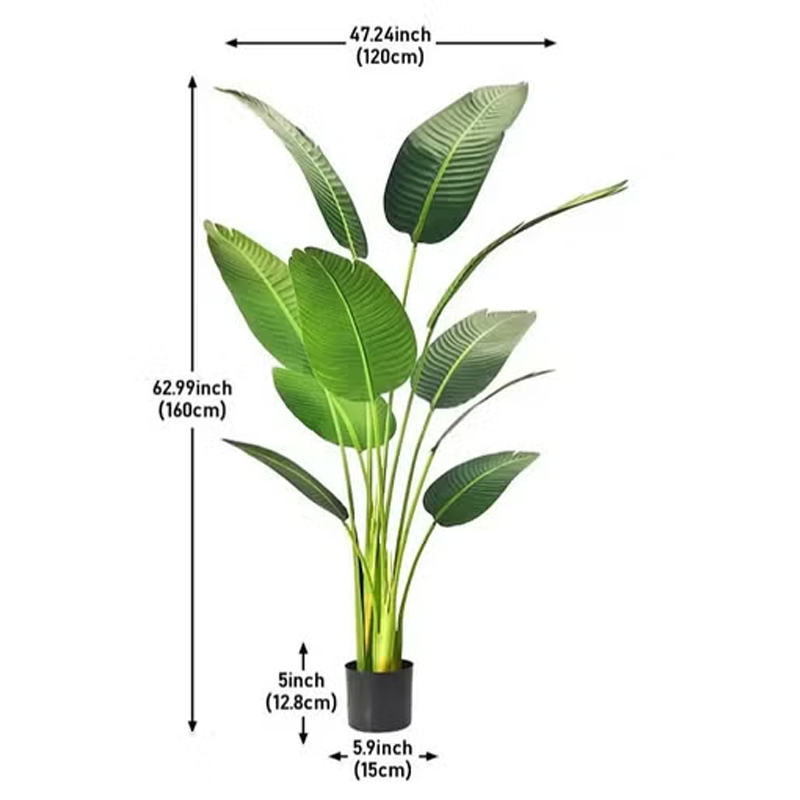160CM Artificial bird of paradise plant artificial banana tree XL012363680998873987112