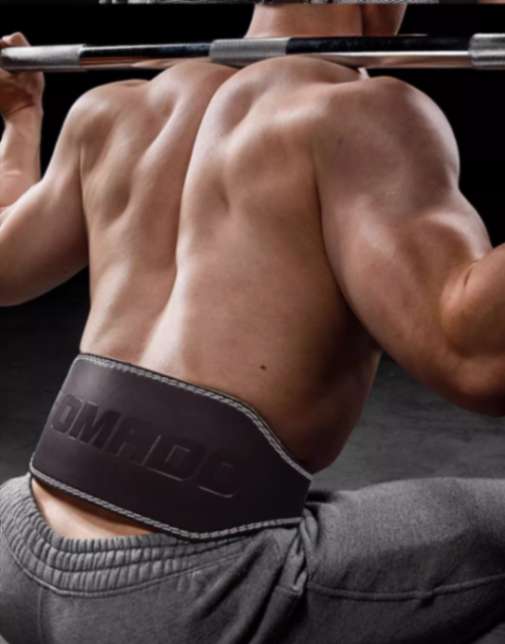FOMADO Men's leather sports protective gear for squat and deadlift fitness belts Yellow63269075101314112