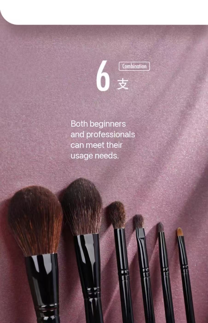 Black Beauty Makeup Brush Set: Animal Hair Brushes, Makeup Kit, Beauty Tool Set63226661136769110