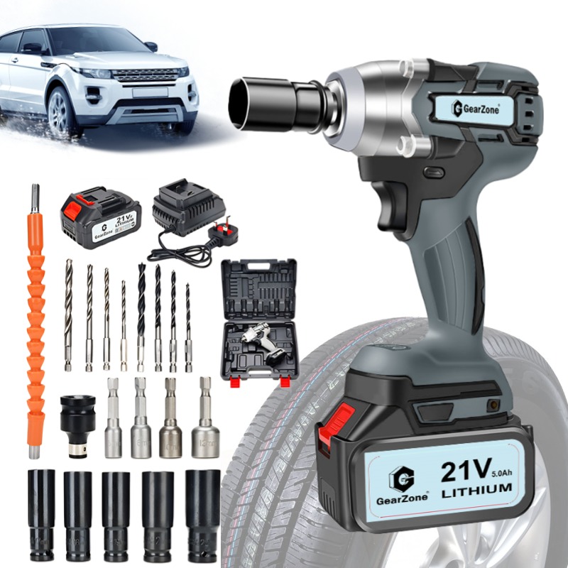GearZone® Brushless Dual Battery Wrench — Upgraded Edition Included Accessories63602211440001110