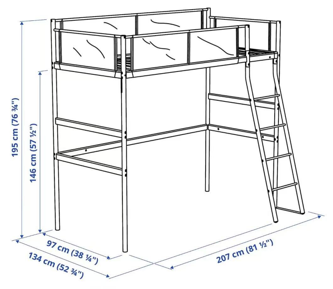 Used loft bed with a mattress included633812242856971125