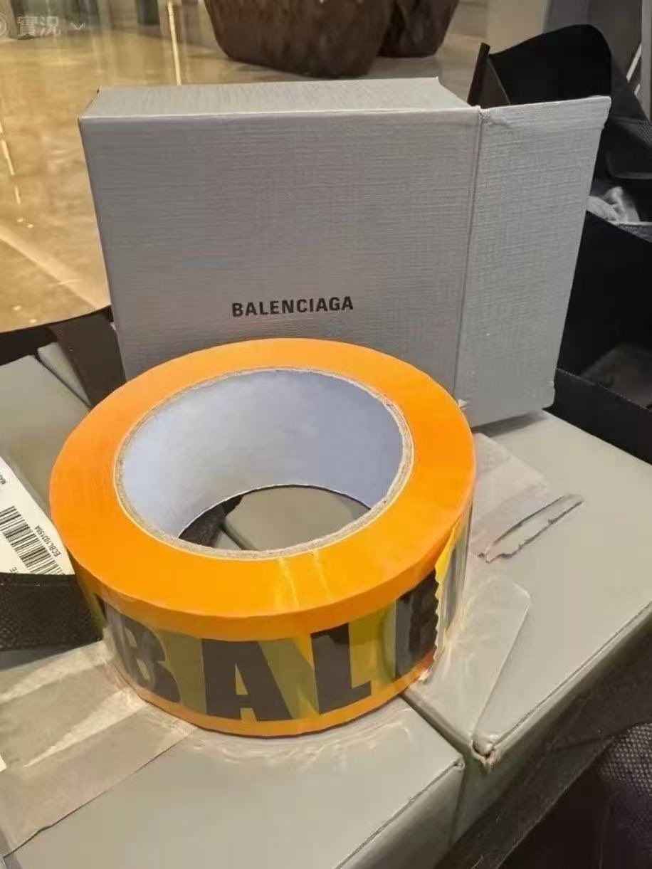 Balenciaga black and yellow logo film tape63683079744003110