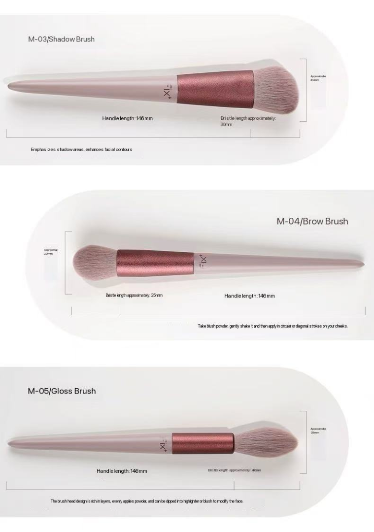 12-piece Makeup Brush Set: Powder Brush, Blush Brush, Eye & Nose Soft Brushes63225623924099113