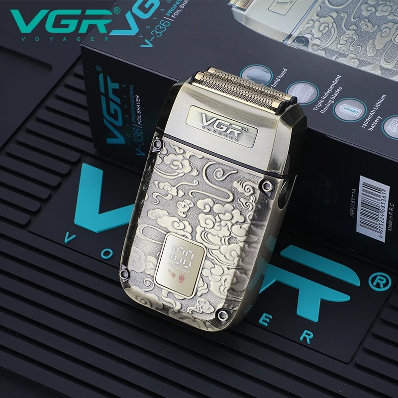 VGR V336 Shaver Professional USB Razor Rechargeable Beard Trimmer Digital Display Shaver Electric Trimmer 8500 RPM Shaver for Man63214381403906112